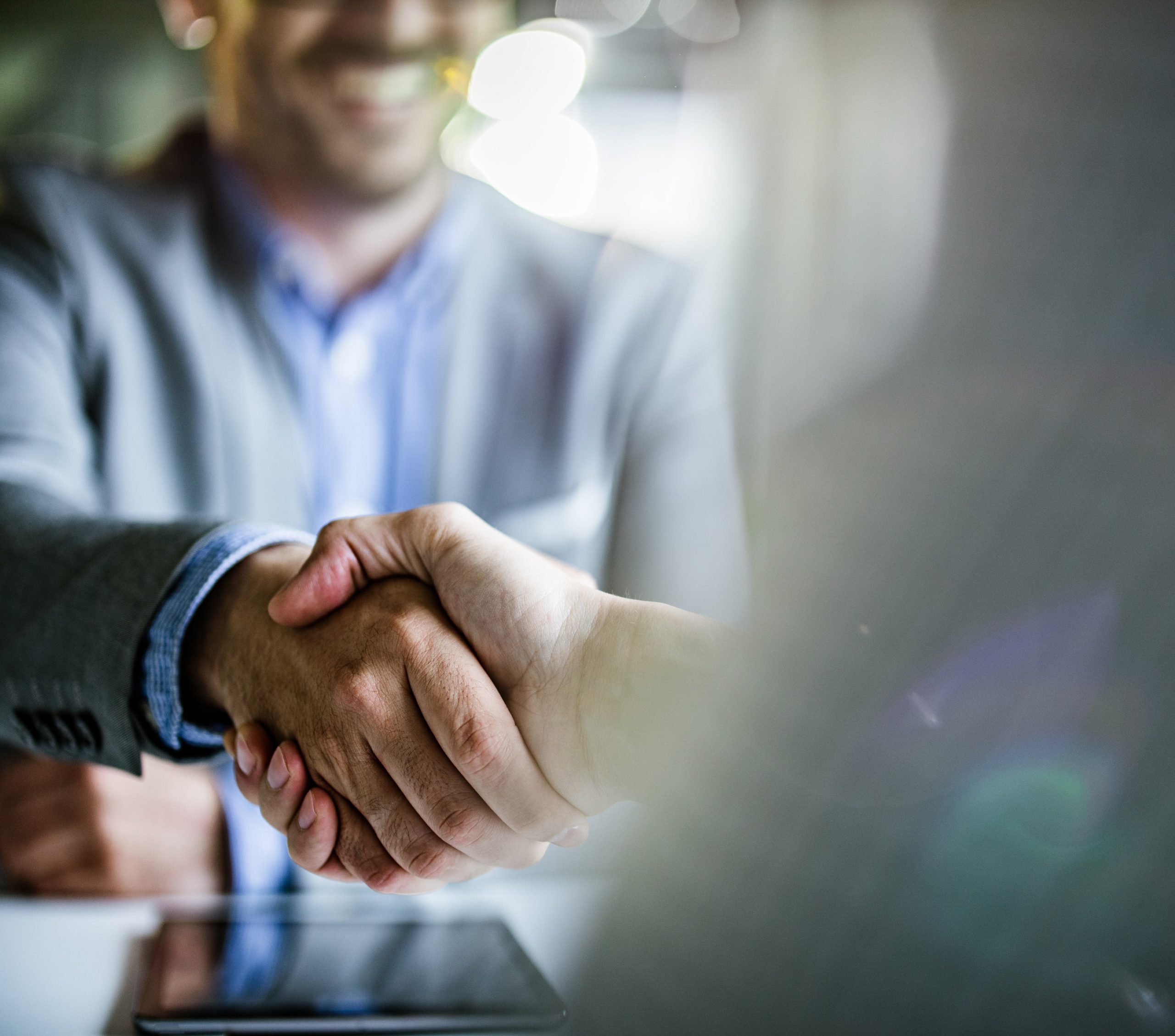 Shaking hands
